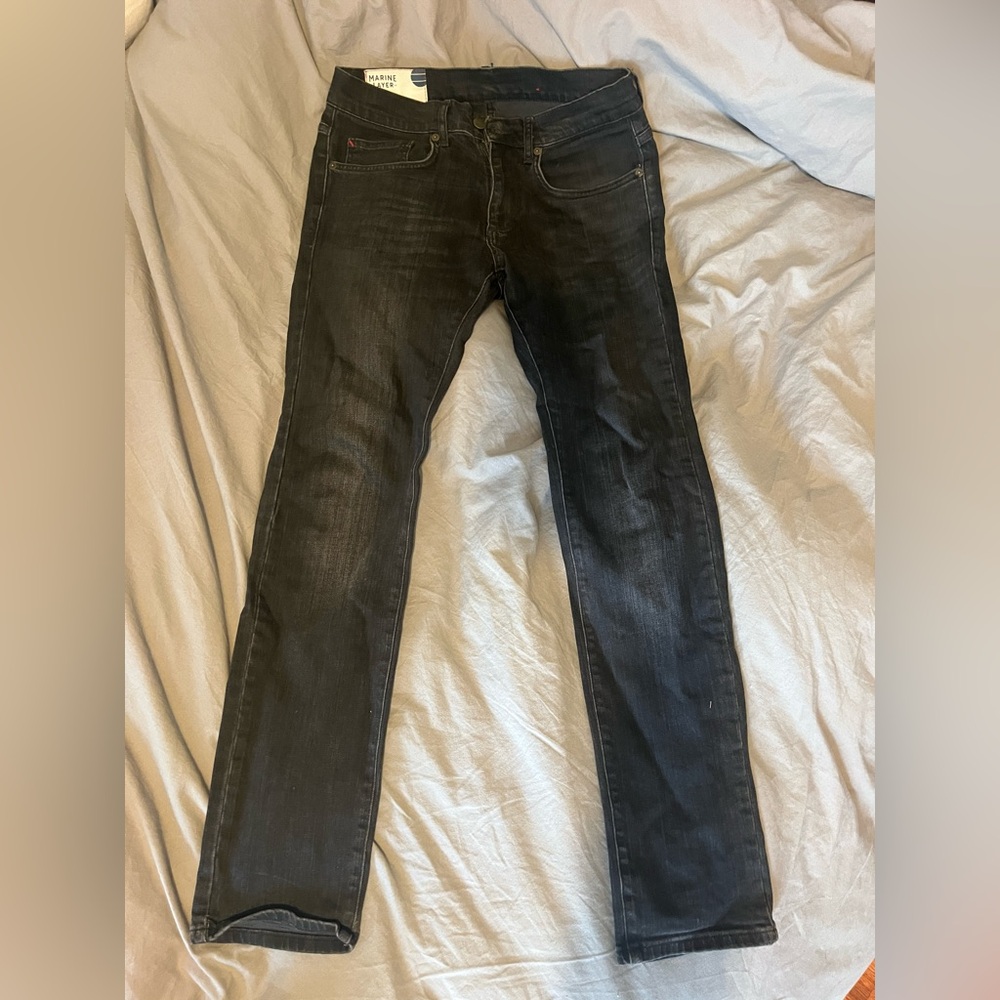 Original Slim Fit Jean in black Marine Layer